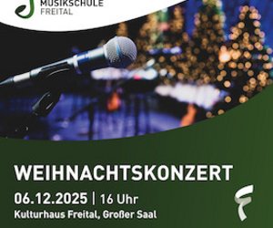 Weihnachtskonzert der Musikschule Freital am Sa, 06.12.2025 - Kulturhaus Freital, Freital
