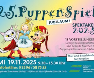 25.PuppenSpielSpektakel in der Neustadthalle am Mi, 19.11.2025 - Neustadthalle, Neustadt / Sachsen