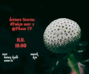 Bittere Stories #Poésie noir 2 am Di, 11.11.2025 - Filmgalerie Phase IV, Dresden